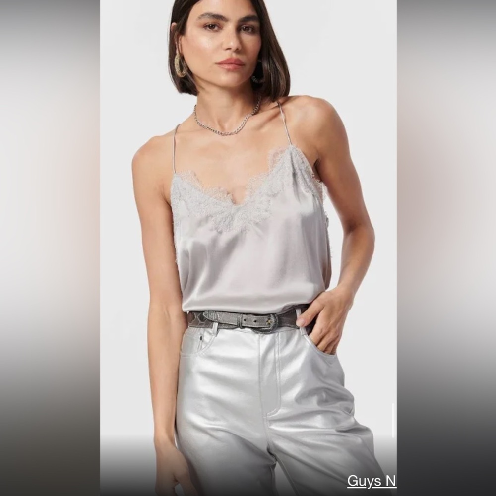 CAMI NYC The Racer Charmeuse Medium Stone NWT